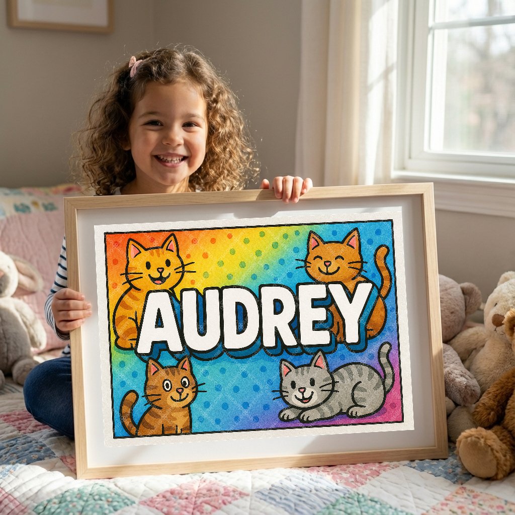 Personalized name art for Audrey