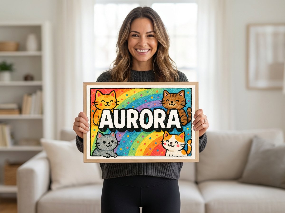 Personalized name art for Aurora