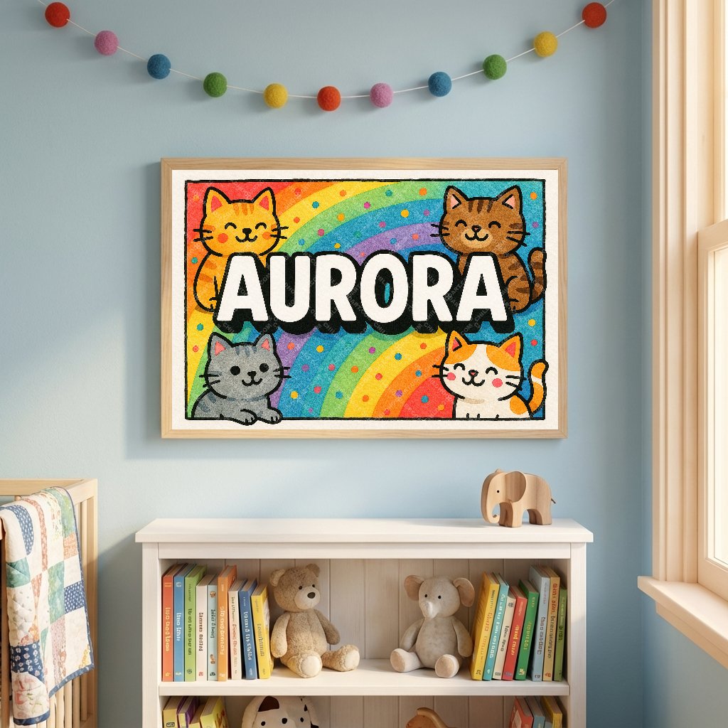 Personalized name art for Aurora