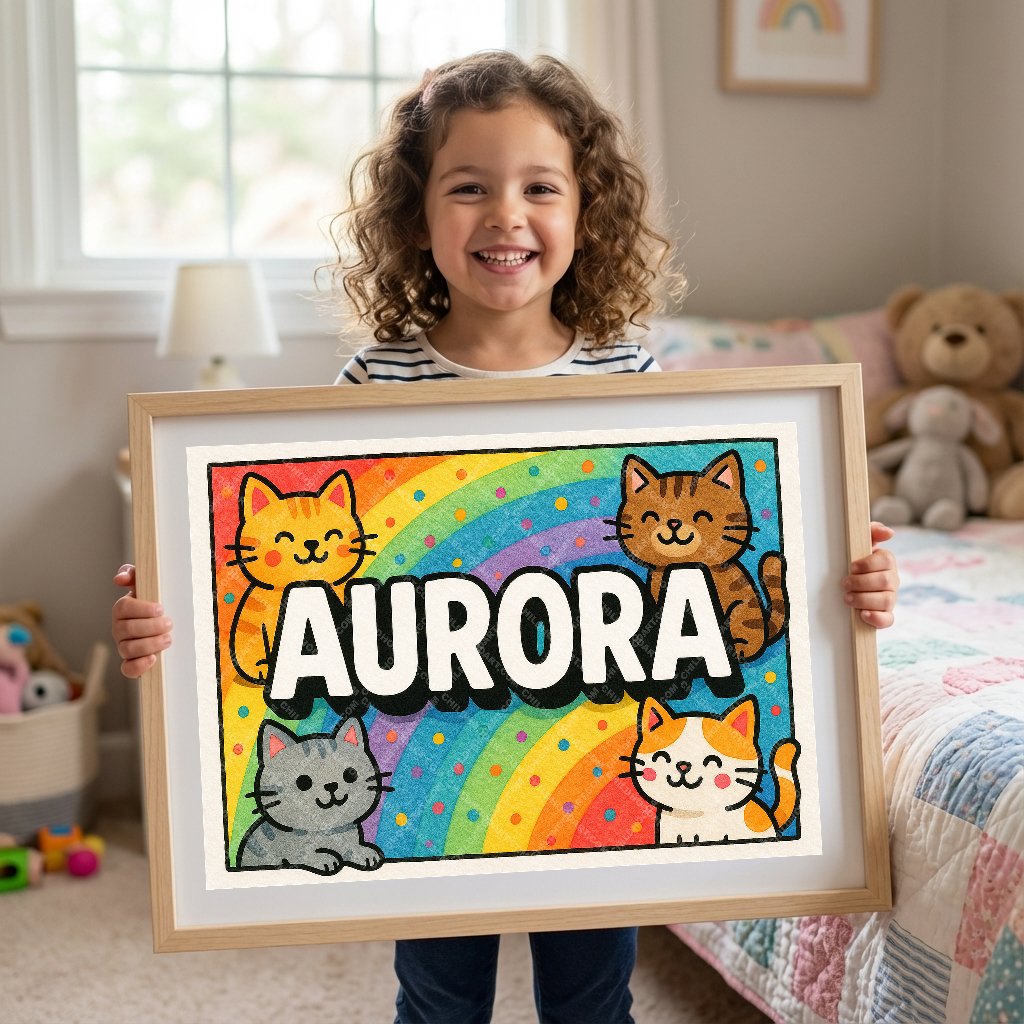 Personalized name art for Aurora