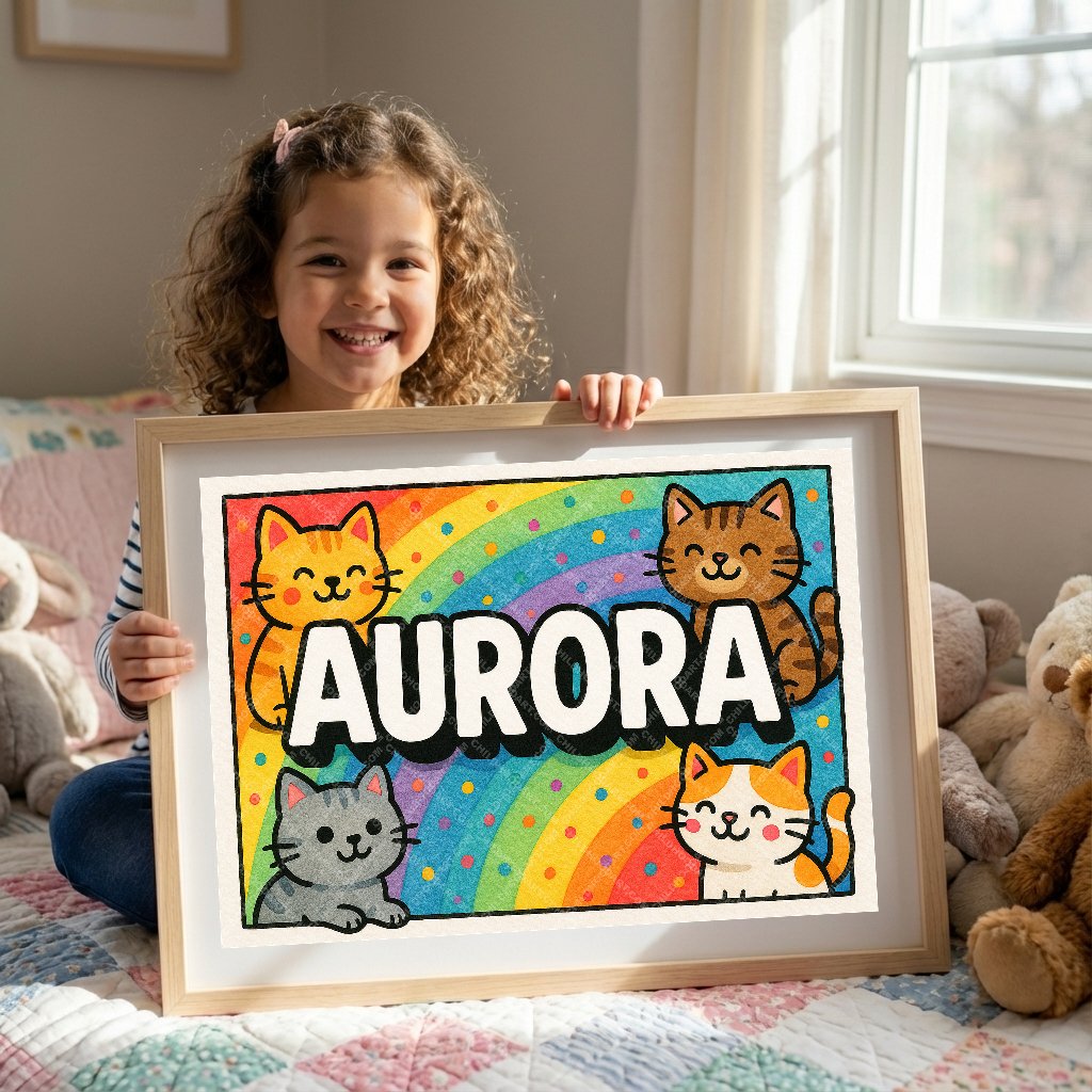 Personalized name art for Aurora
