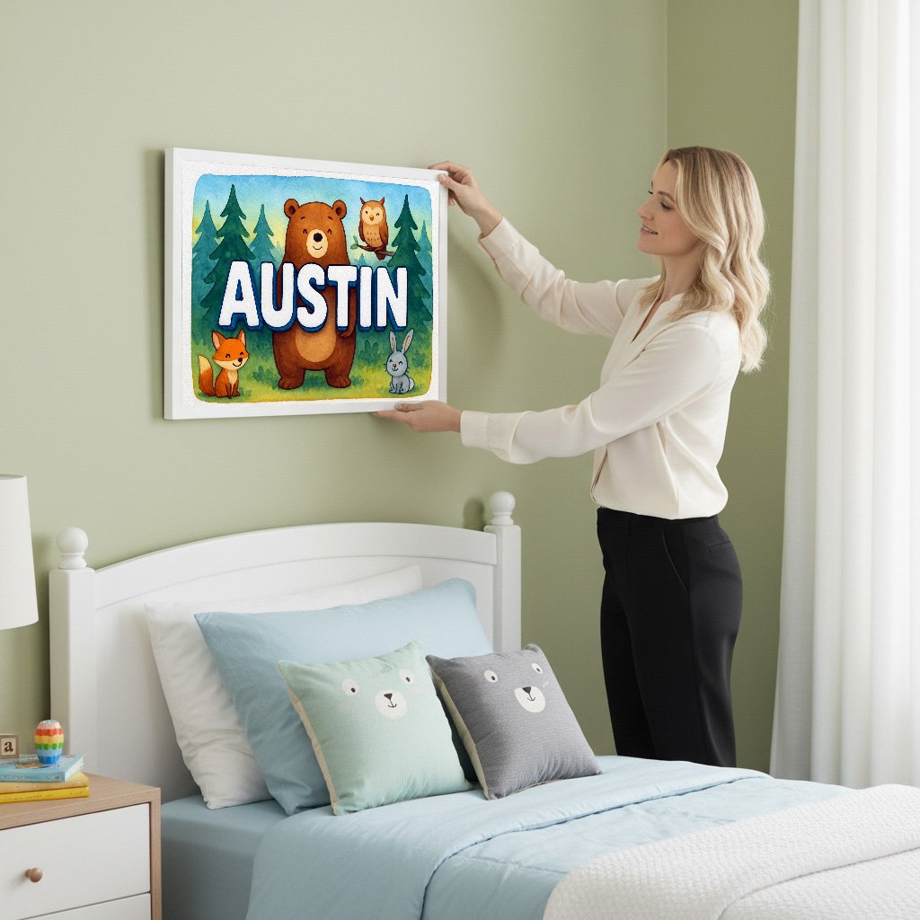 Personalized name art for Austin