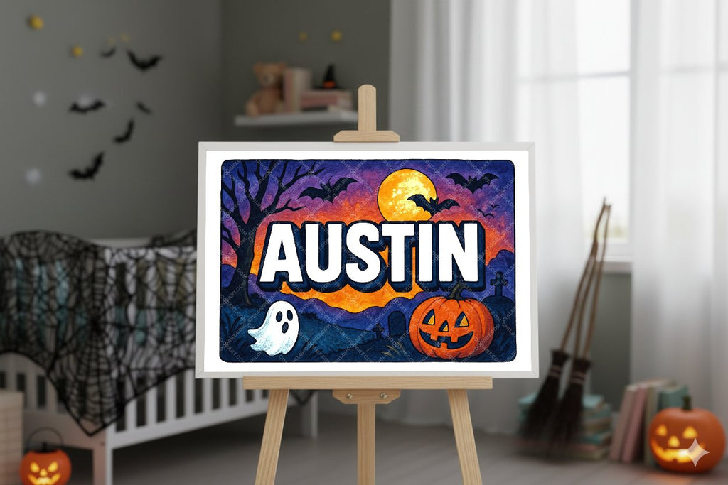 Personalized name art for Austin