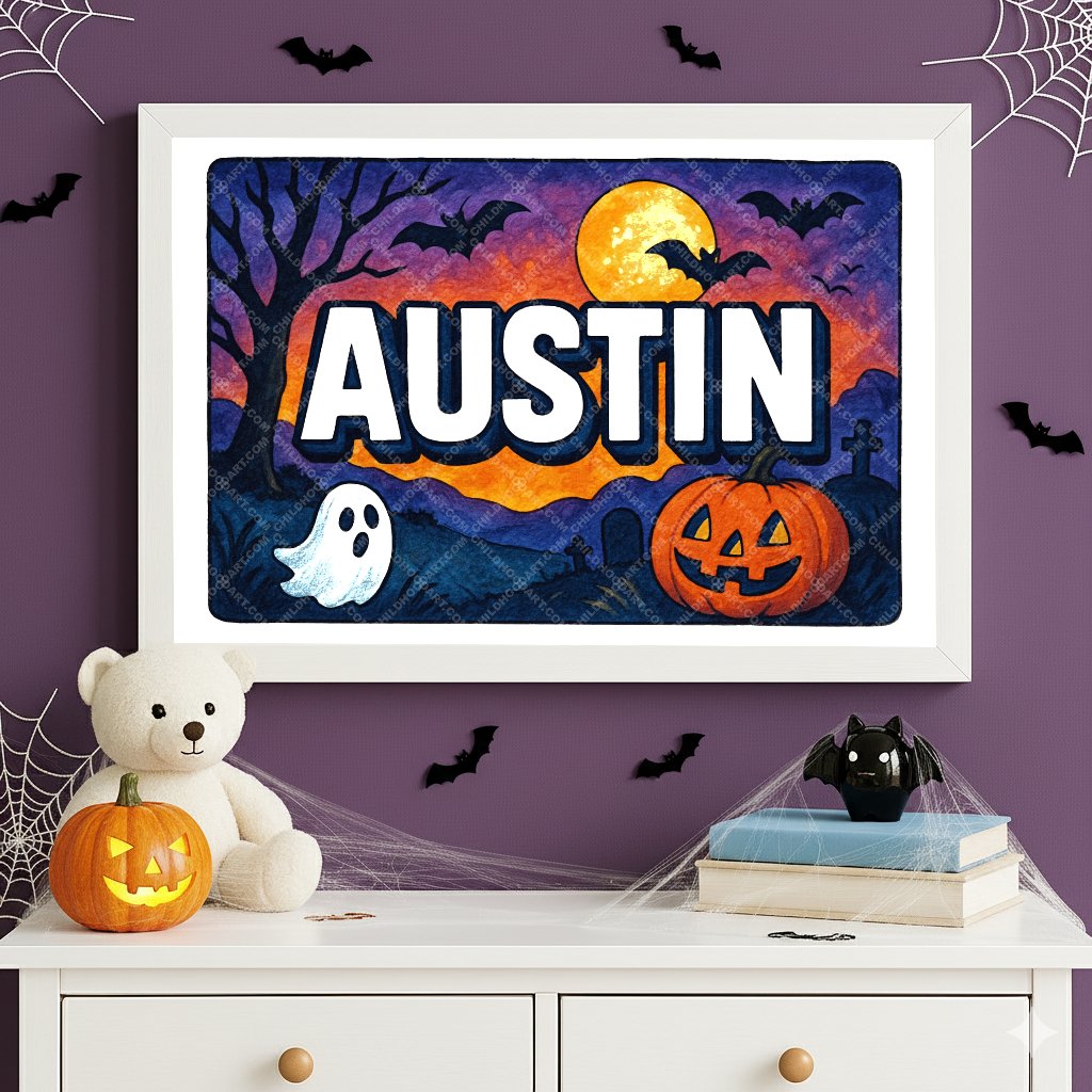 Personalized name art for Austin