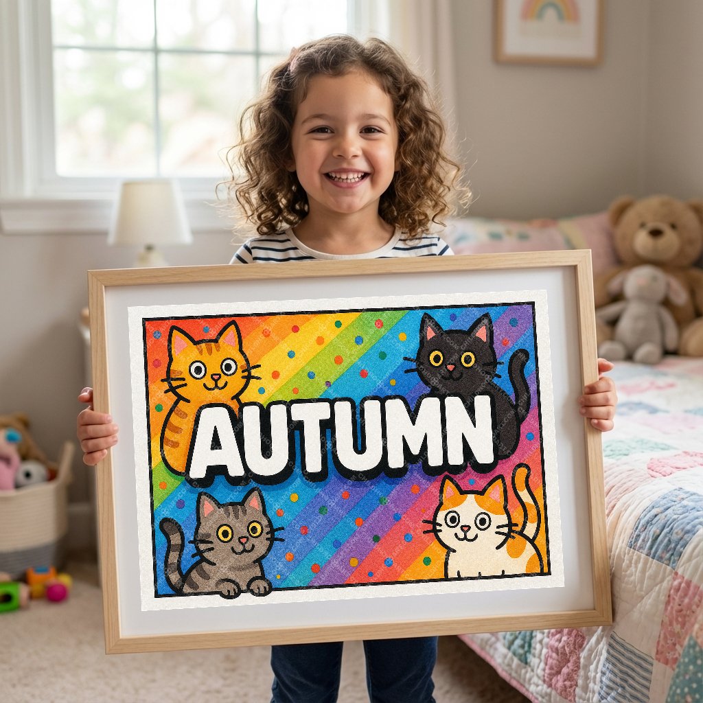 Personalized name art for Autumn