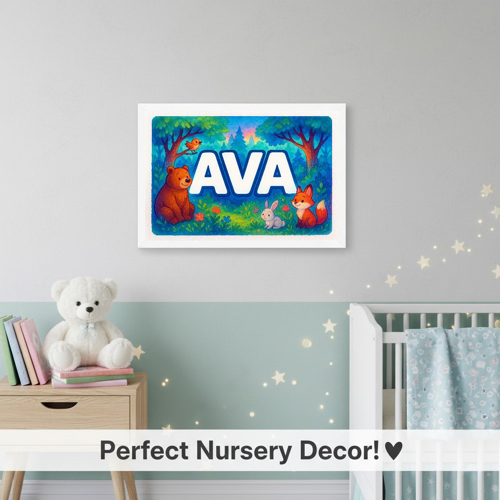 Personalized name art for Ava