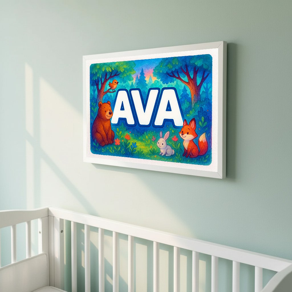 Personalized name art for Ava