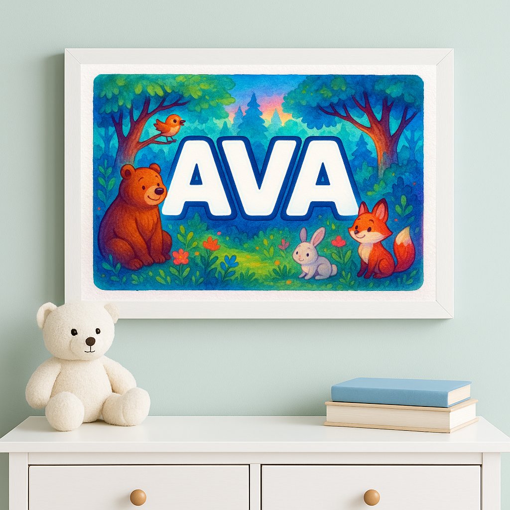 Personalized name art for Ava