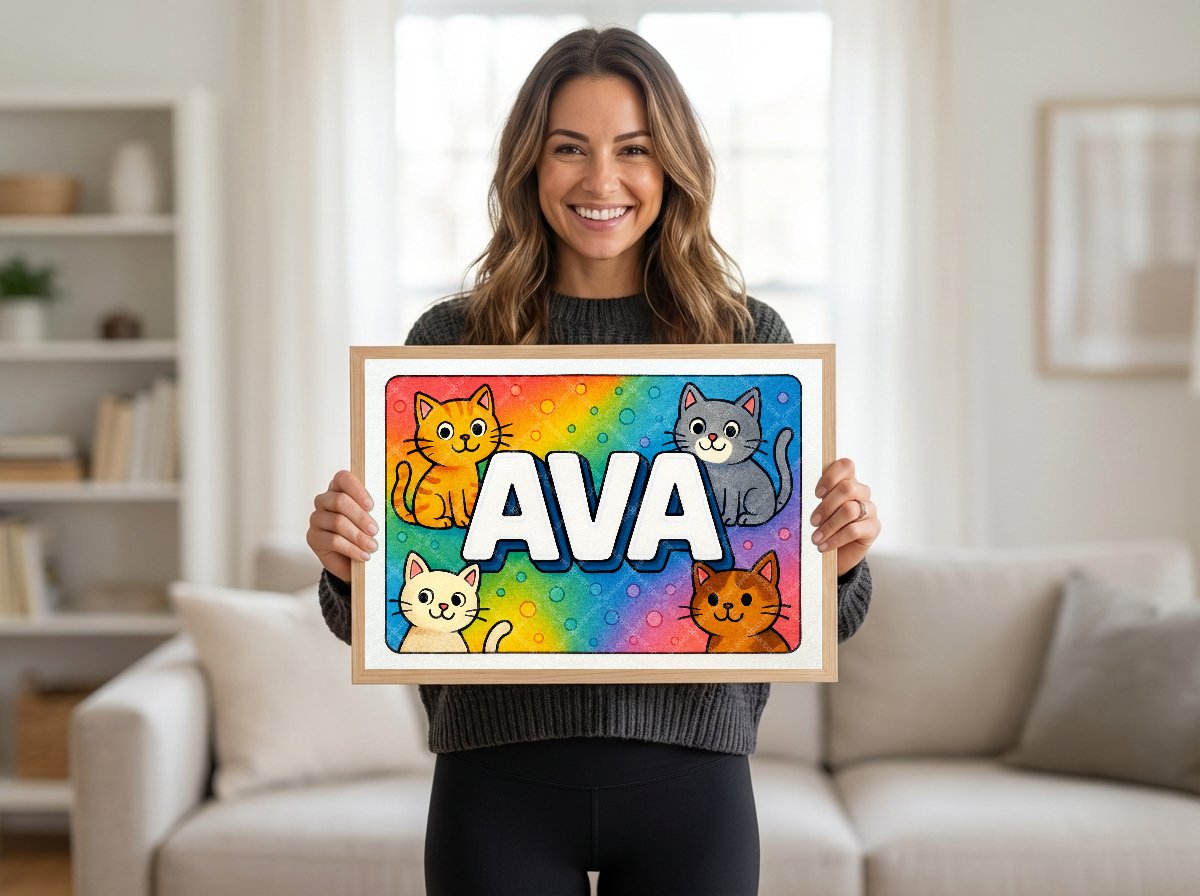 Personalized name art for Ava