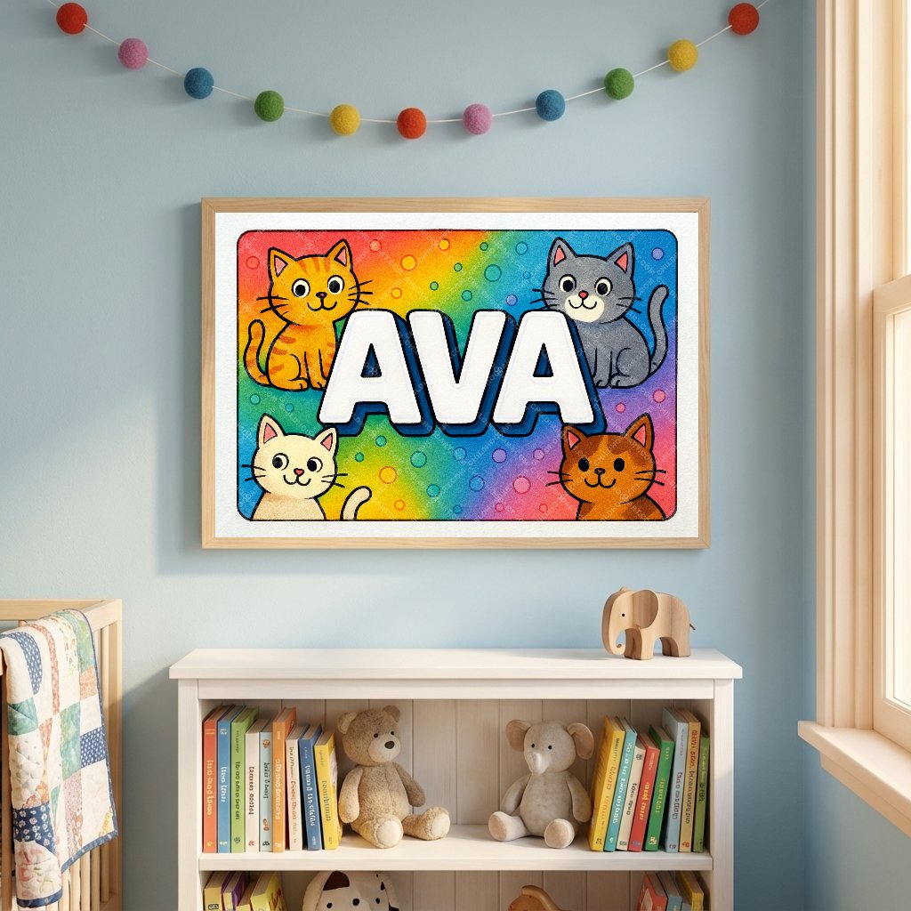 Personalized name art for Ava