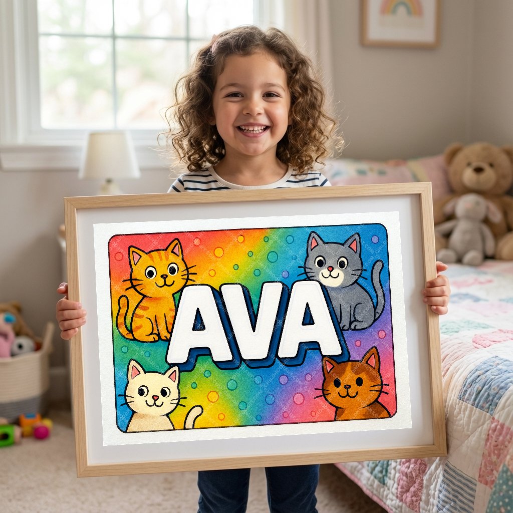 Personalized name art for Ava