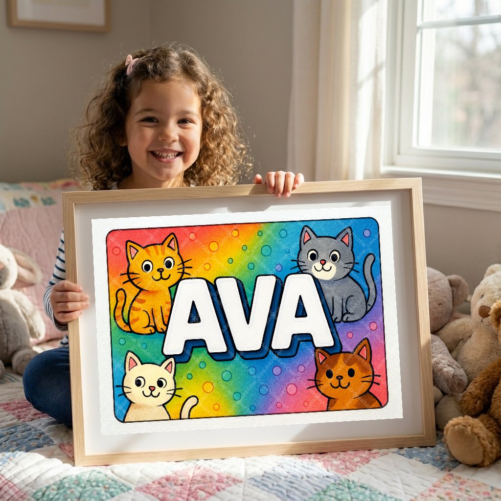 Personalized name art for Ava