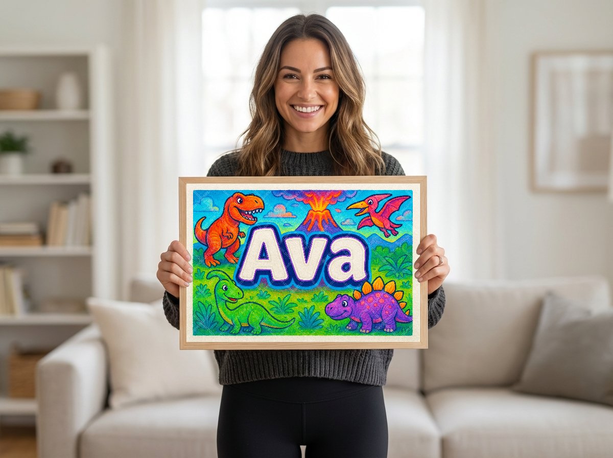 Personalized name art for Ava