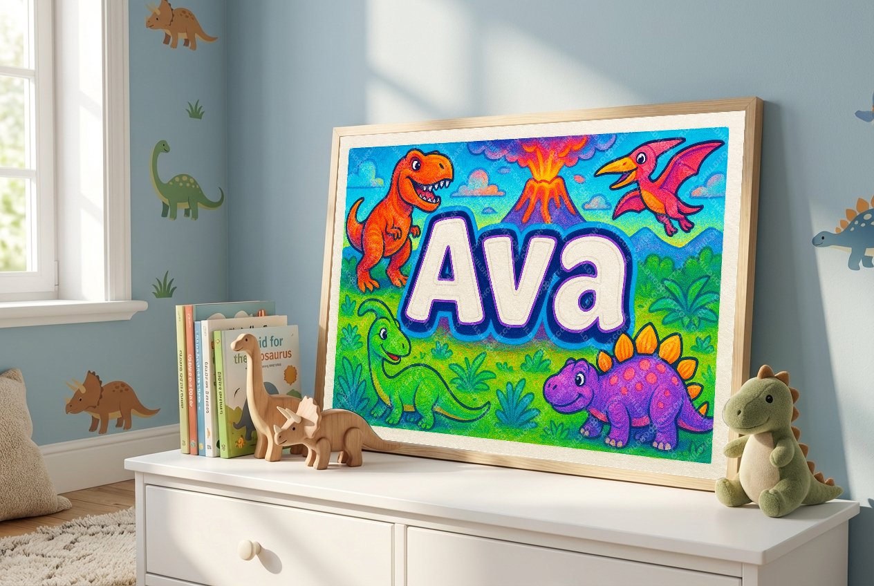 Personalized name art for Ava