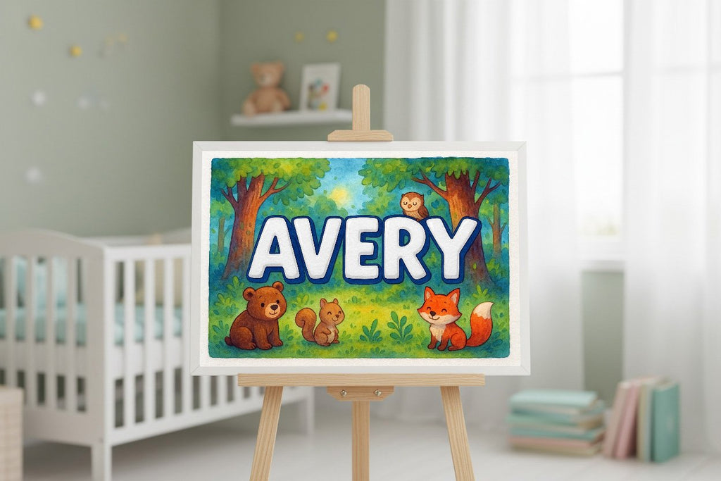 Personalized name art for Avery