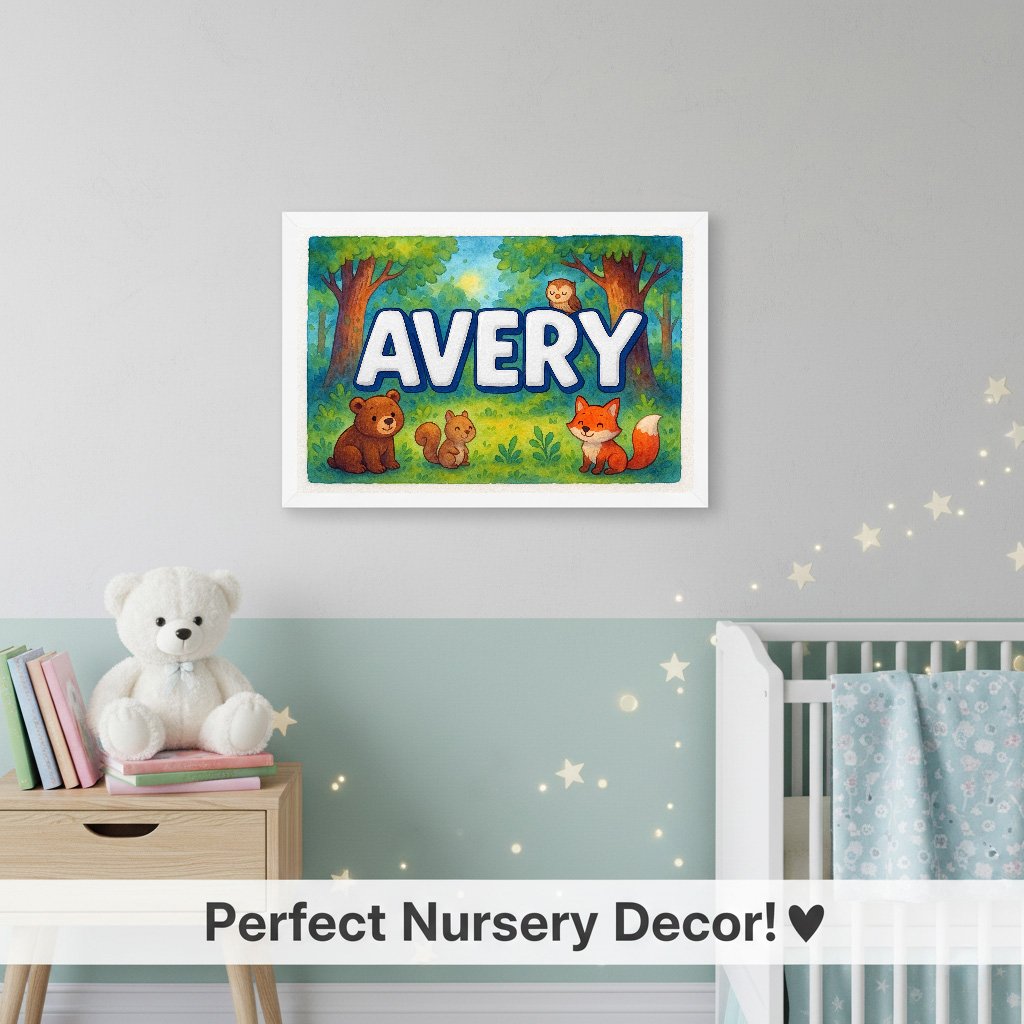 Personalized name art for Avery