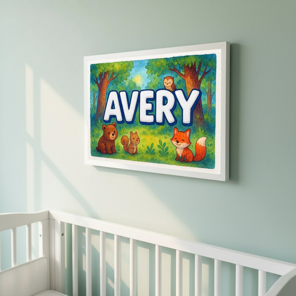 Personalized name art for Avery
