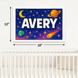 Adventurous personalized space name art for Avery