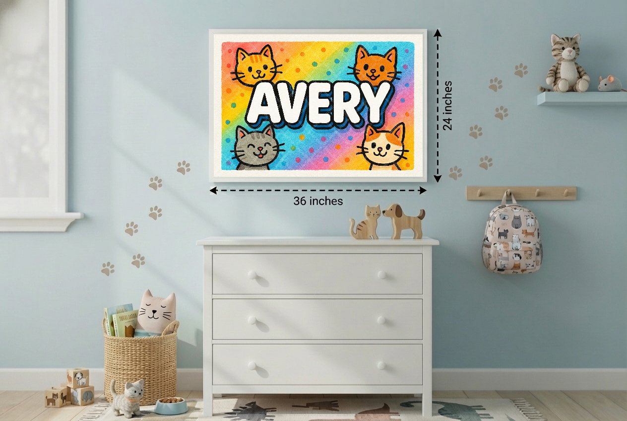 Personalized name art for Avery