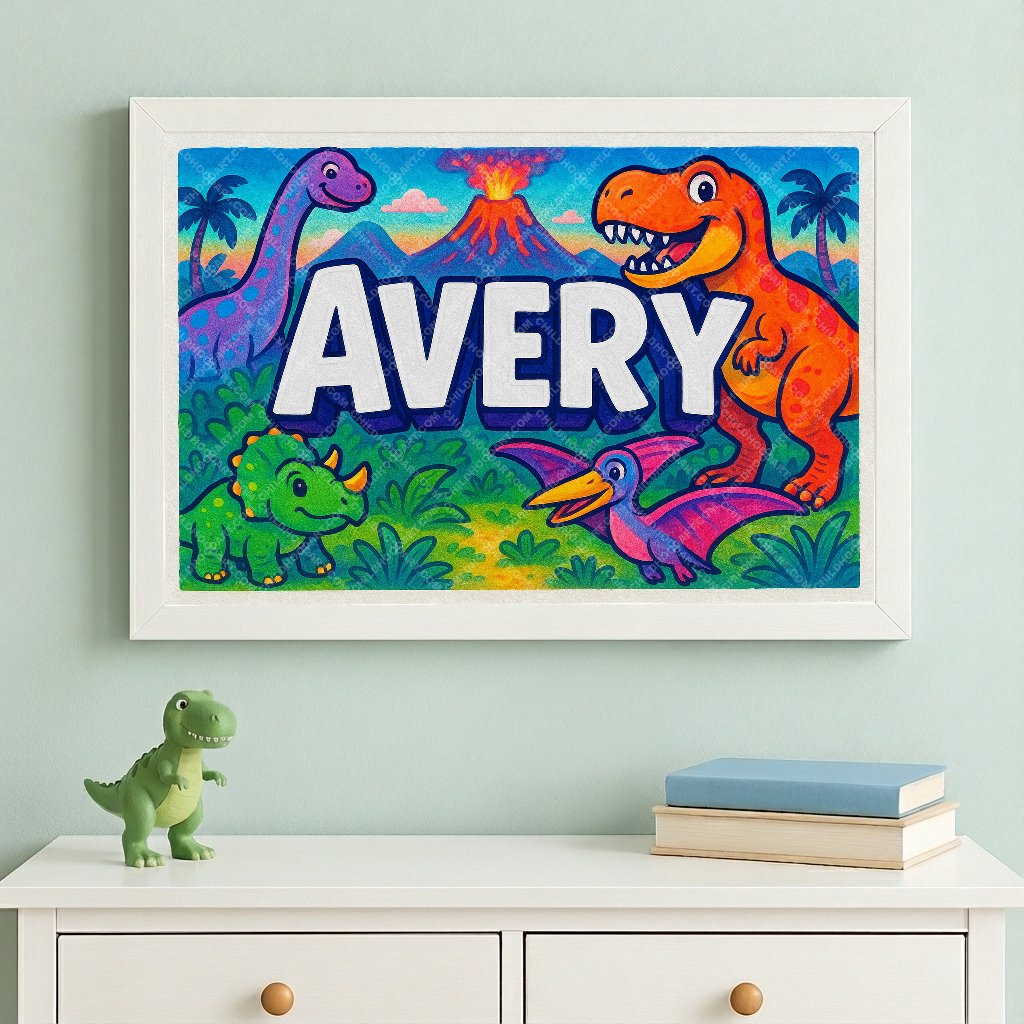 Personalized name art for Avery