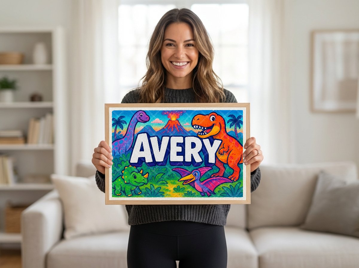 Personalized name art for Avery
