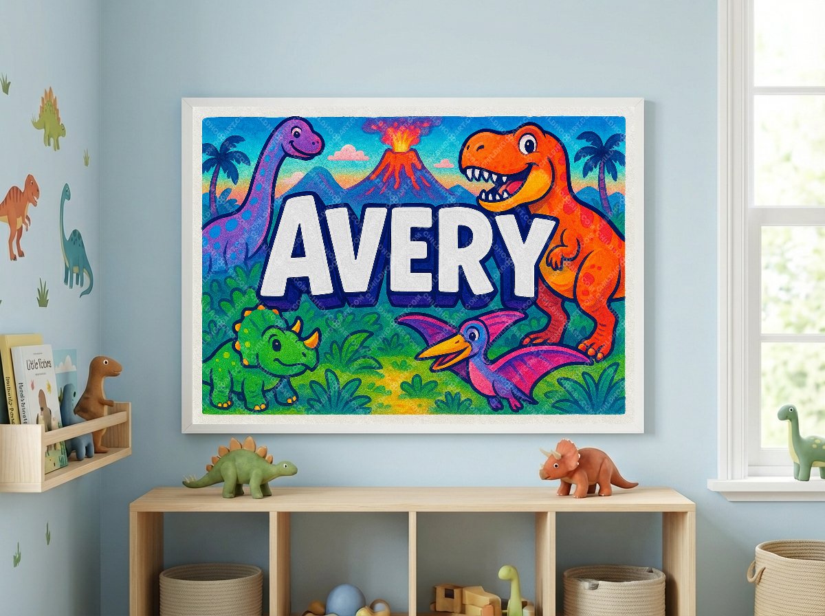 Personalized name art for Avery