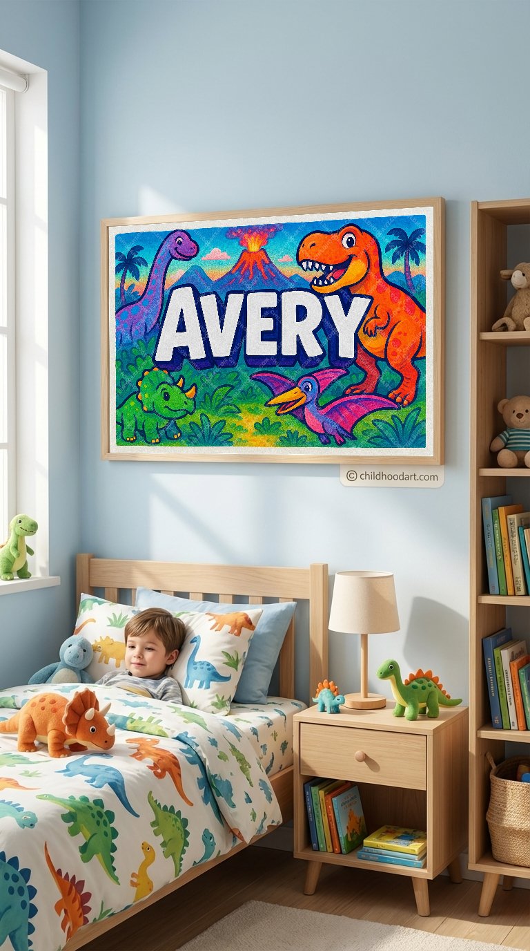 Personalized name art for Avery