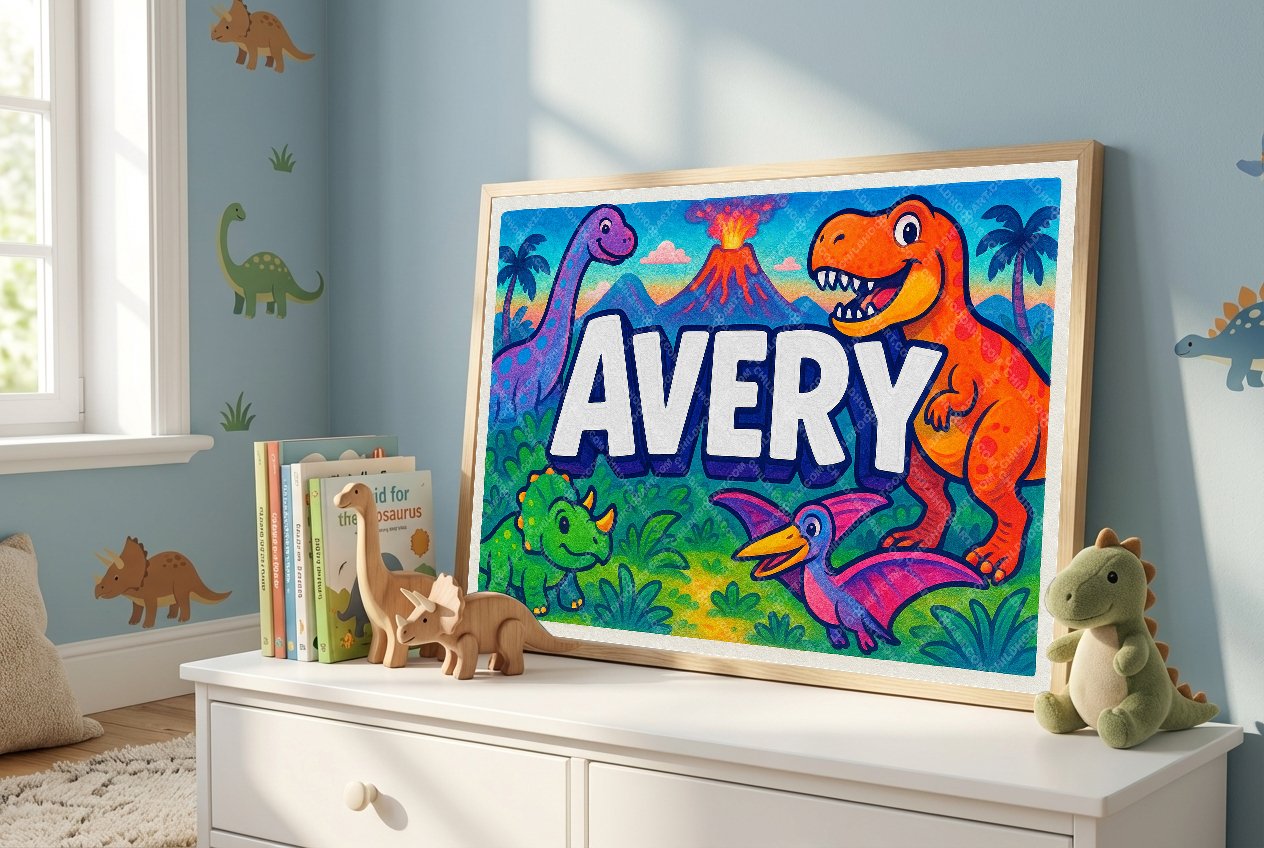 Personalized name art for Avery