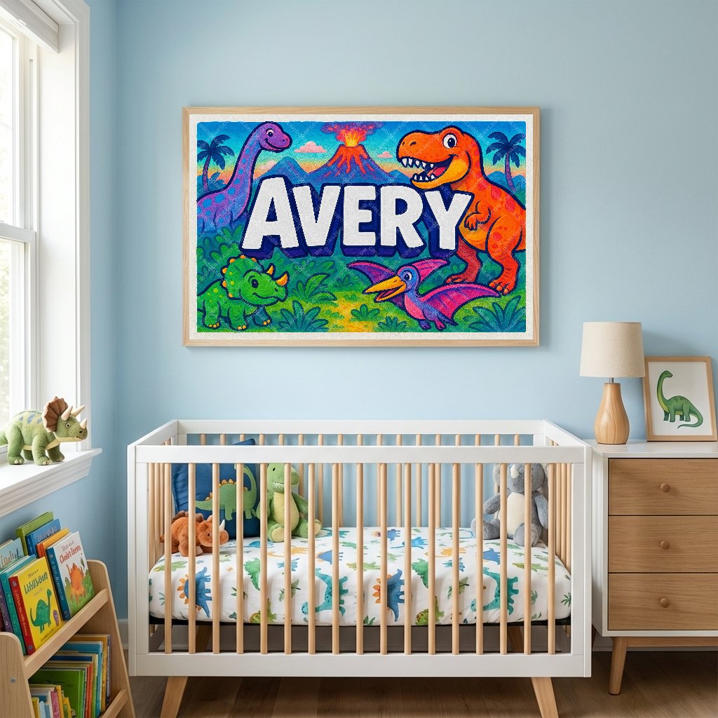 Personalized name art for Avery