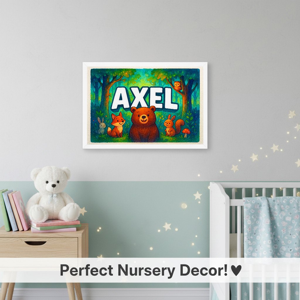 Personalized name art for Axel