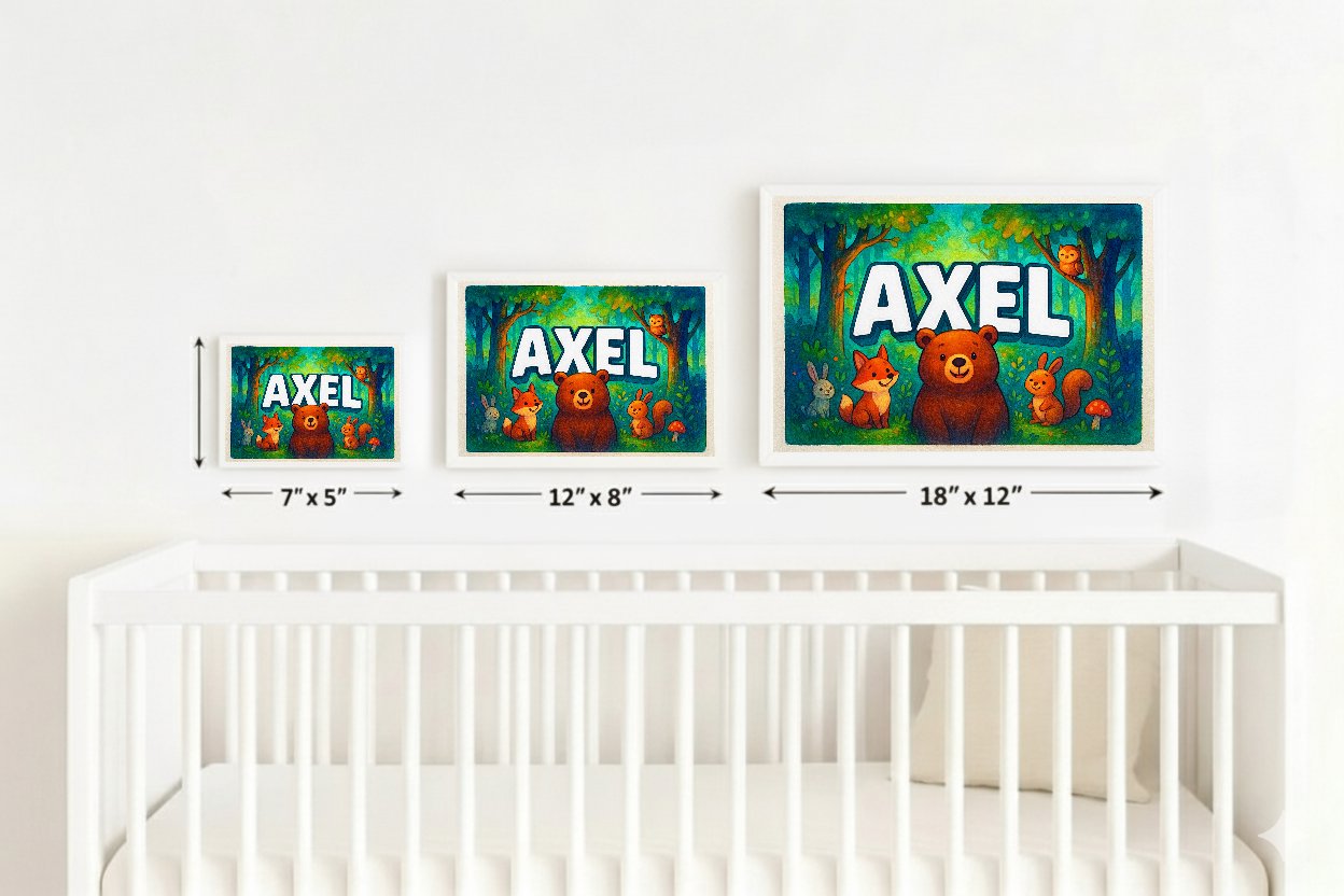Personalized name art for Axel