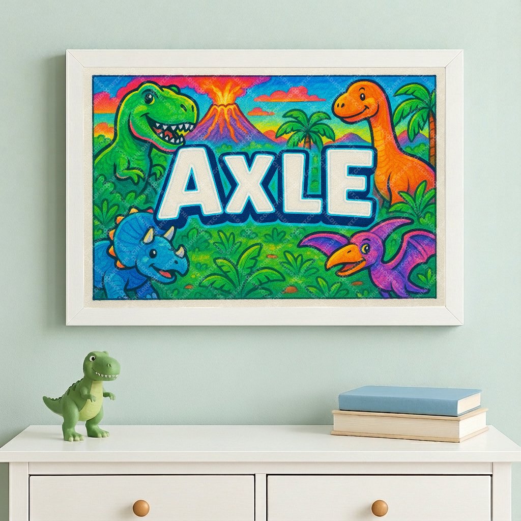Personalized name art for Axle