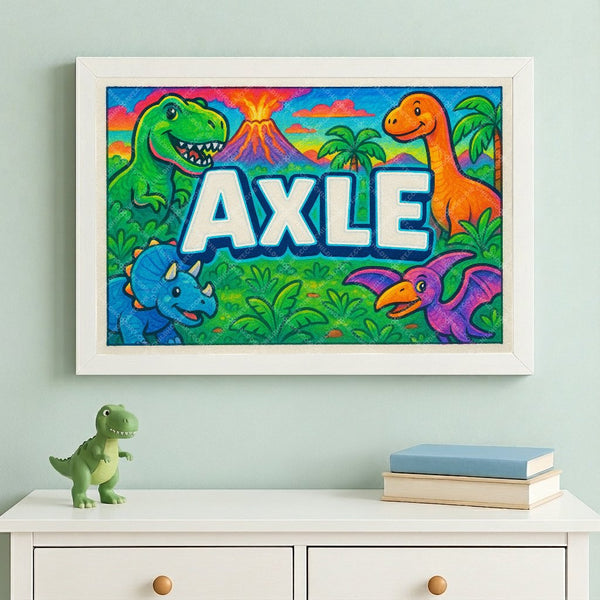 Axle’s Dinosaur Adventure Personalized Art