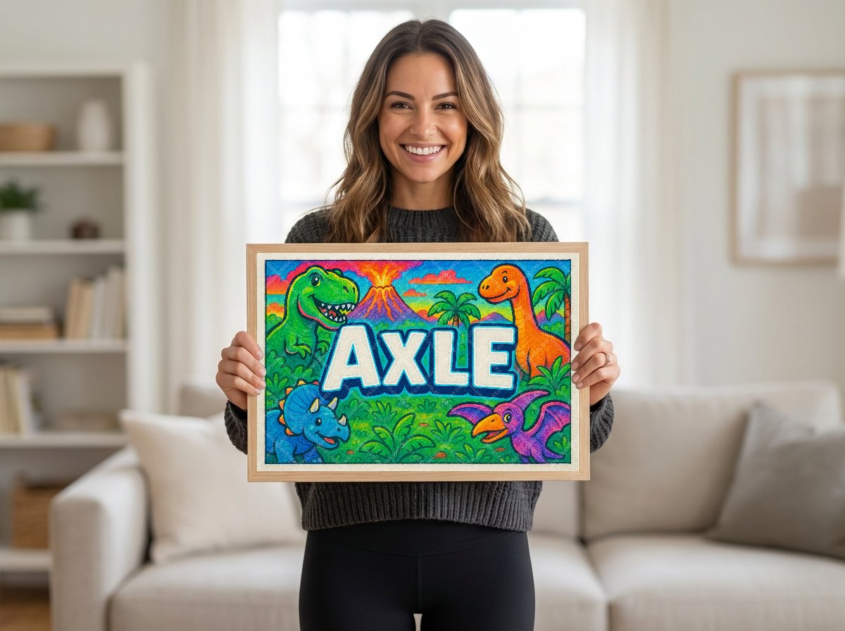 Personalized name art for Axle