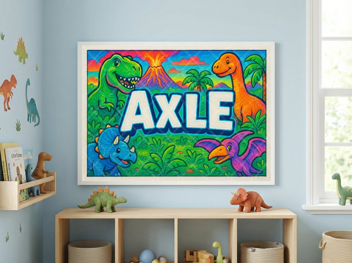 Personalized name art for Axle