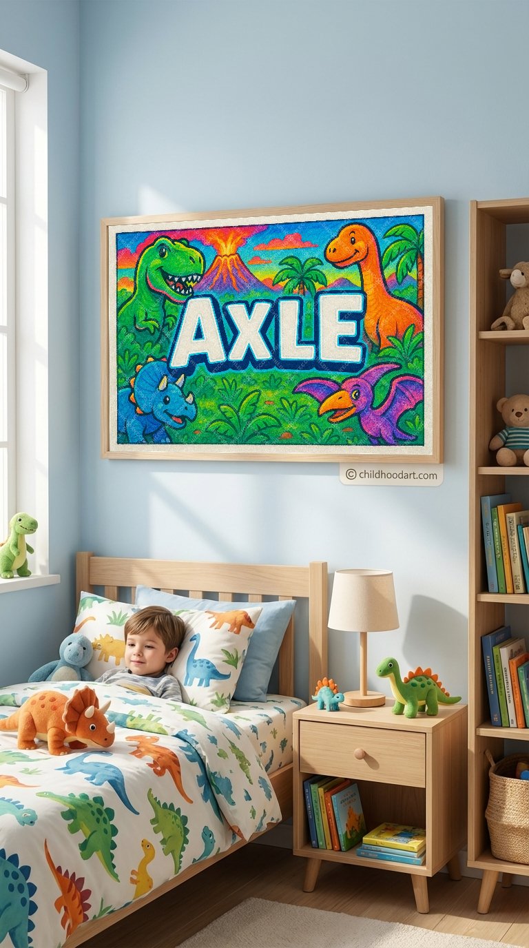 Personalized name art for Axle