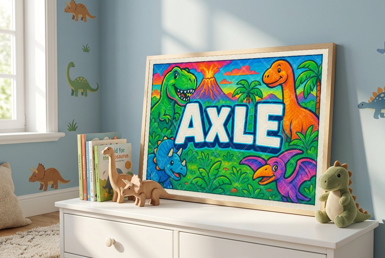 Personalized name art for Axle