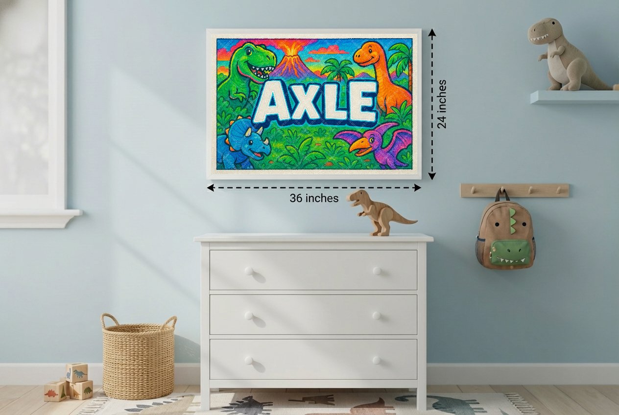 Personalized name art for Axle