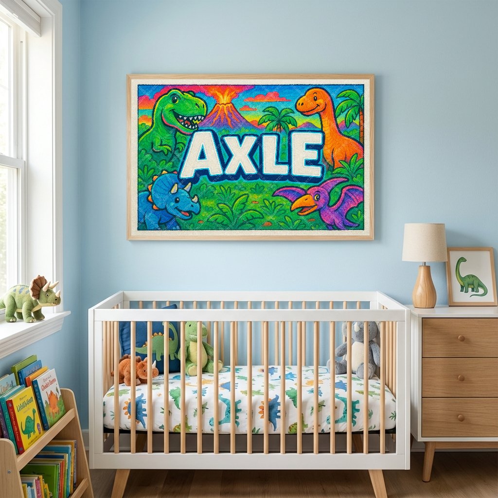 Personalized name art for Axle
