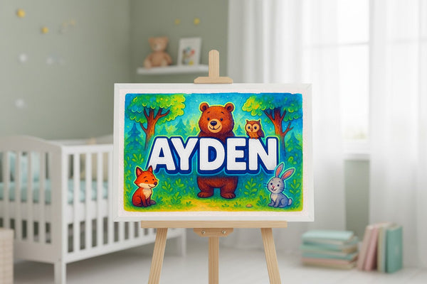 Ayden’s Personalized Forest Friends Art
