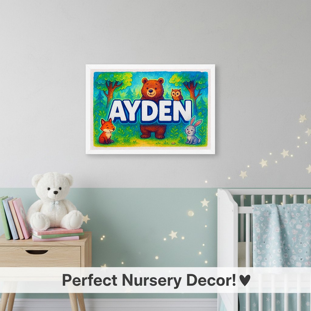 Personalized name art for Ayden