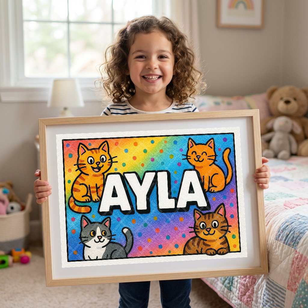 Personalized name art for Ayla