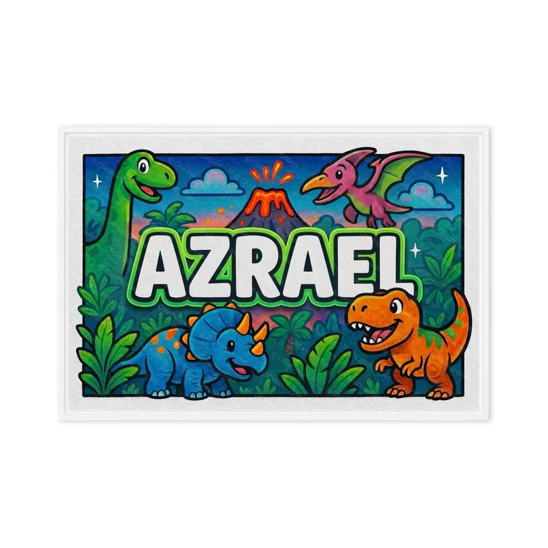 Azrael Name Art - Dinosaur Adventure personalized wall print for kids