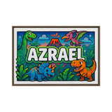 Azrael Name Art - Dinosaur Adventure personalized wall print for kids