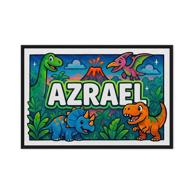 Azrael Name Art - Dinosaur Adventure personalized wall print for kids