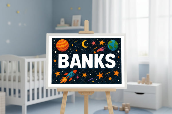"Banks" Amongst the Stars Personalized Space Artwork