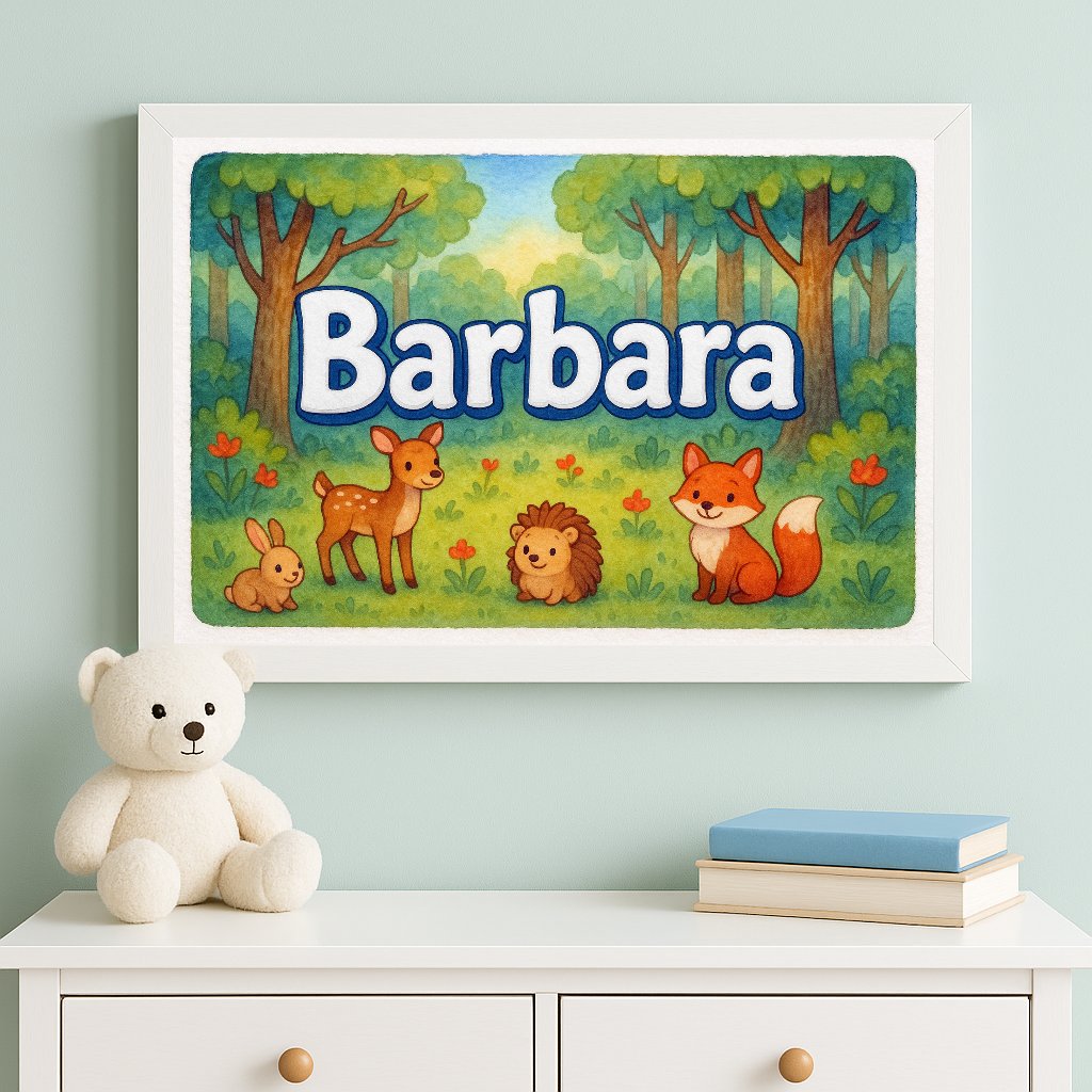 Personalized name art for Barbara