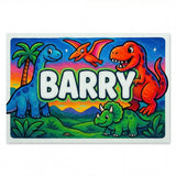 Barry Name Art - Dinosaur Adventure personalized wall print for kids