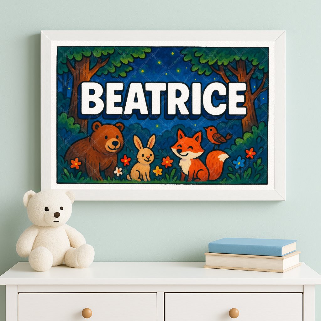 Personalized name art for Beatrice