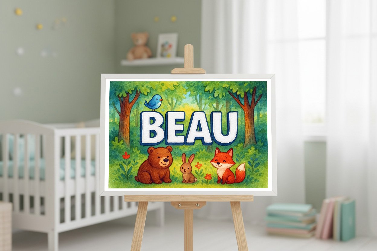 Personalized name art for Beau